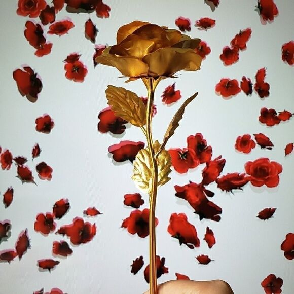 Other - 24K Gold Plated Rose Foil Flower Gift Valentine's Birthday Lover NWT